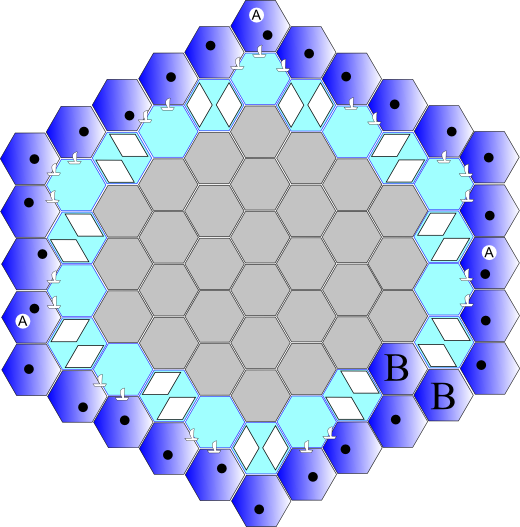 Spielfeld bei 5-6 Spielern